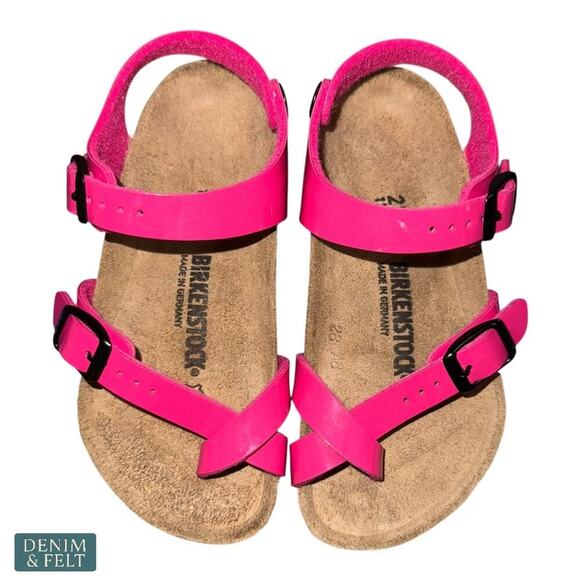 Birkenstock Taormina Kids Sandals Pink Narrow Fit Size 9 US Adjustable Straps - Picture 5 of 10